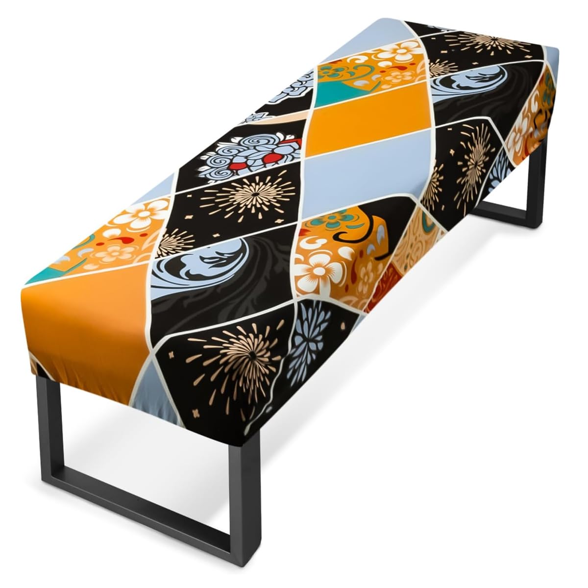 HASTHIP Stretchy Bench Seat Cover Anti-scratch Dacron Cover for Living Room Bench Floral Print Bench Cover Leather Bench Seat Protector Cover for Piano Bench, Entryway Bench Anti-Dust Removable Bench HASTHIP Stretchy Bench Seat Cover Anti-scratch Dacron Cover for Living Room Bench Floral Print Bench Cover Leather Bench Seat Protector Cover for Piano Bench, Entryway Bench Anti-Dust Removable Bench